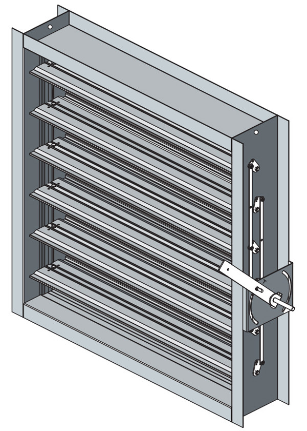 Airfoil Blade - 1/2" Axle Air Control and Backdraft Dampers